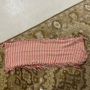 Striped coral and White Scarf